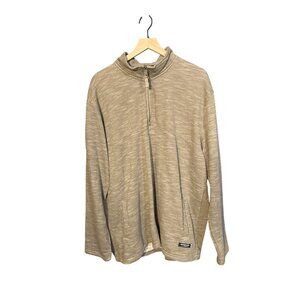 Southern Marsh Mens 2X Beige Half-Zip Pullover Sweater